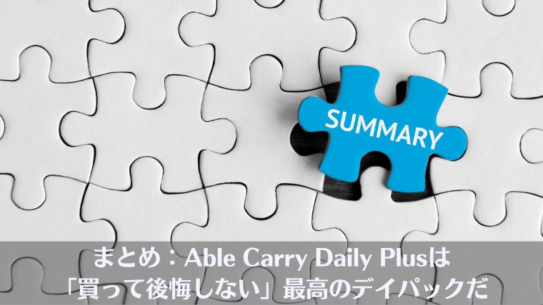Able Carry Daily Plus, レビュー、違い、Aer City Pack Pro 2, おすすめ