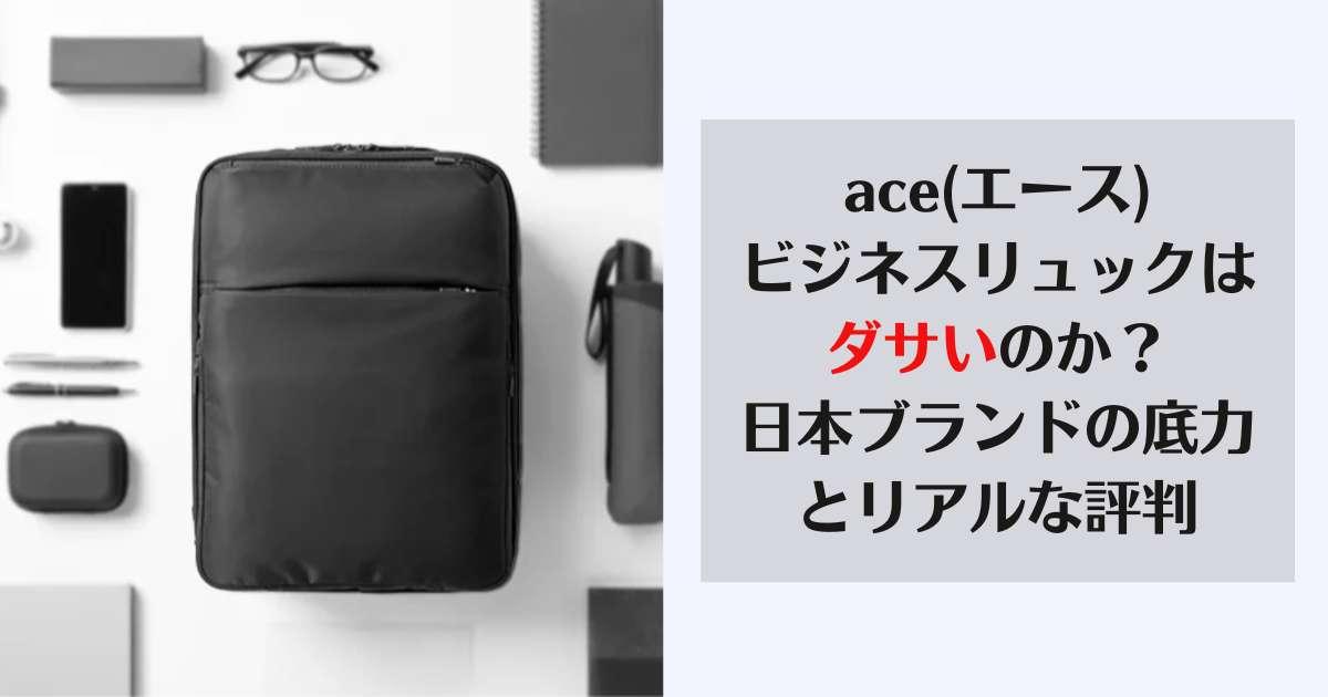 ace　ださい　おじさん、ビジネスリュック、おすすめ