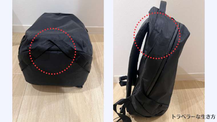 肩が疲れないAble Carry独自のA-Frame(Aフレーム)構造