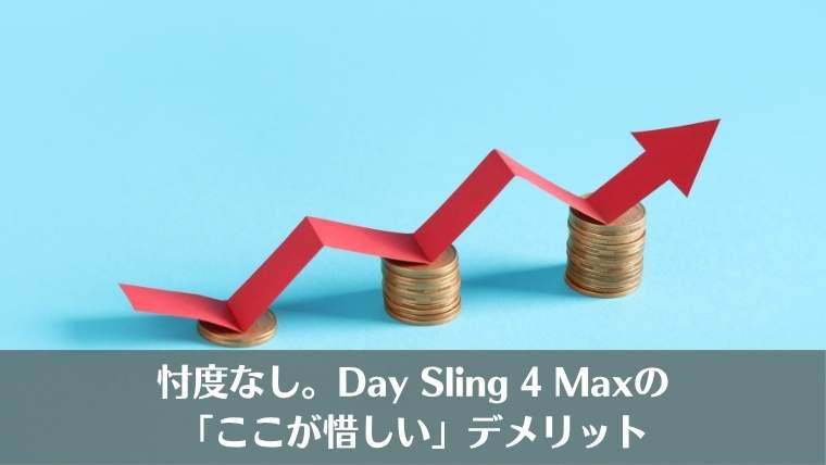 忖度なし。Day Sling 4 Maxの「ここが惜しい」デメリット